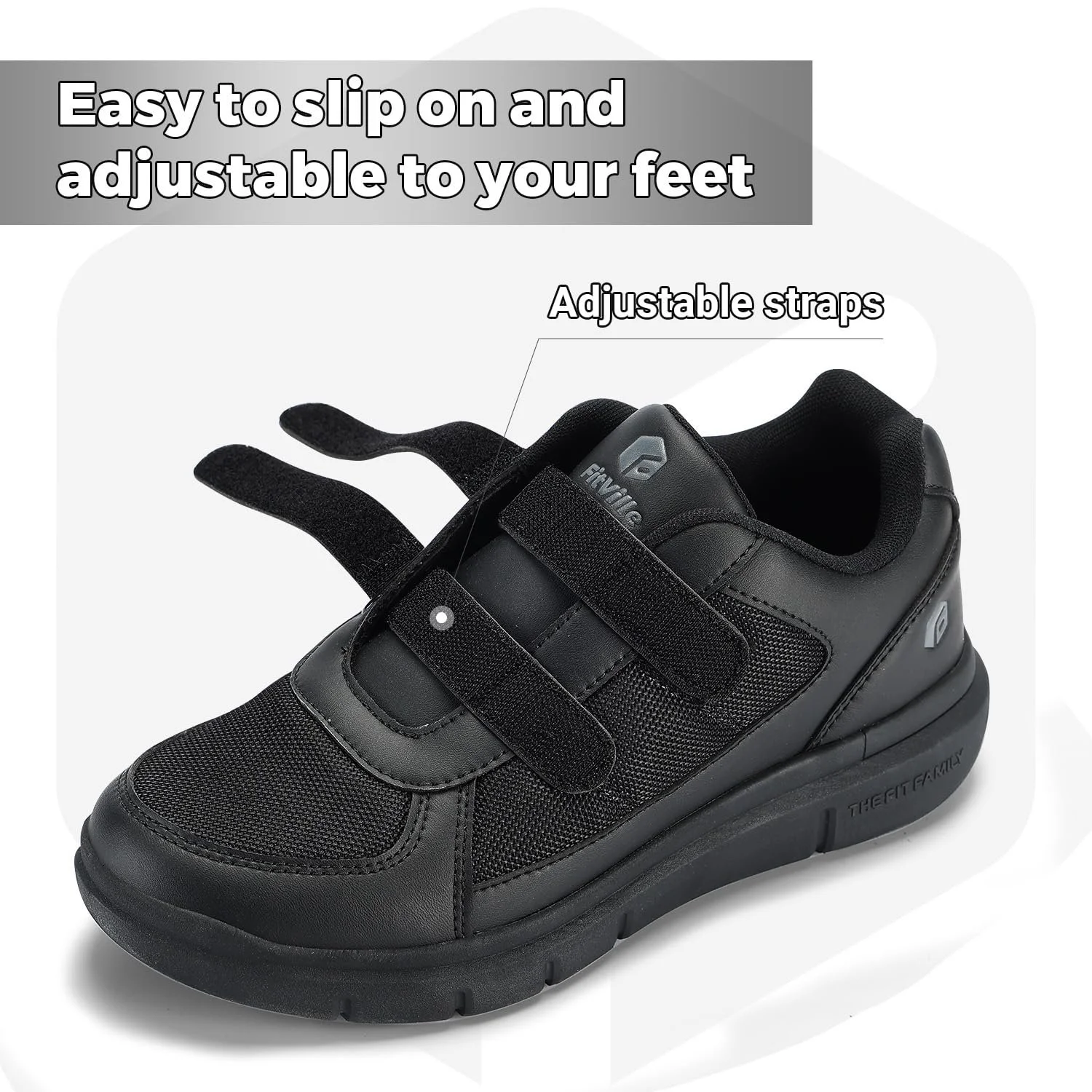 Кросівки FitVille Easytop Duo Strap Shoes V3 Extra Wide, фото №2 Кросівки FitVille Easytop Duo Strap Shoes V3 Extra Wide, фото №2