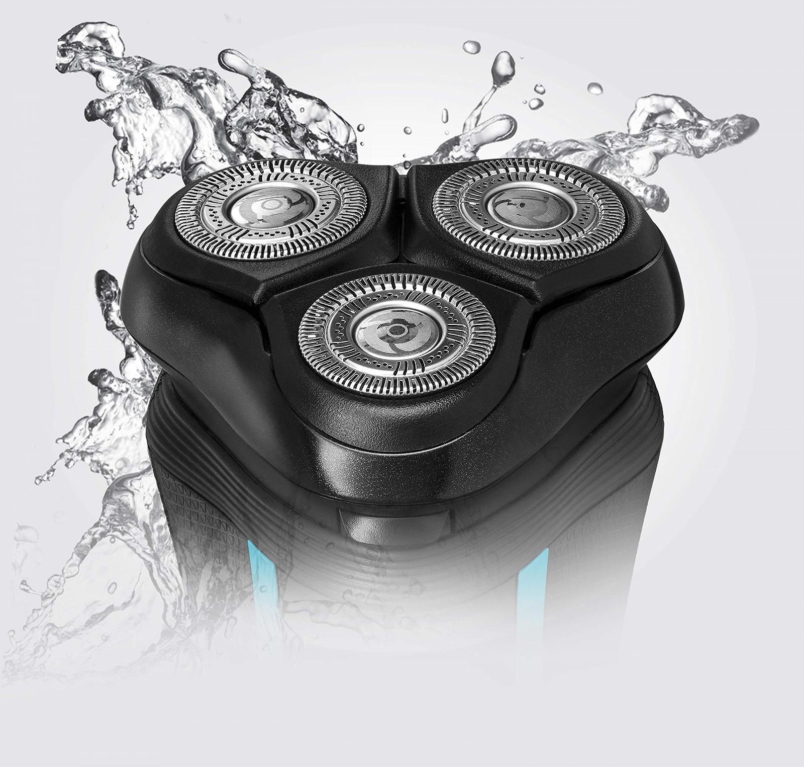 Роторная электробритва Remington R6 Aqua R6000 для сухого и влажного бритья водонепроницаемая аккумулятор 60 мин USB, фото №3 Роторная электробритва Remington R6 Aqua R6000 для сухого и влажного бритья водонепроницаемая аккумулятор 60 мин USB, фото №3