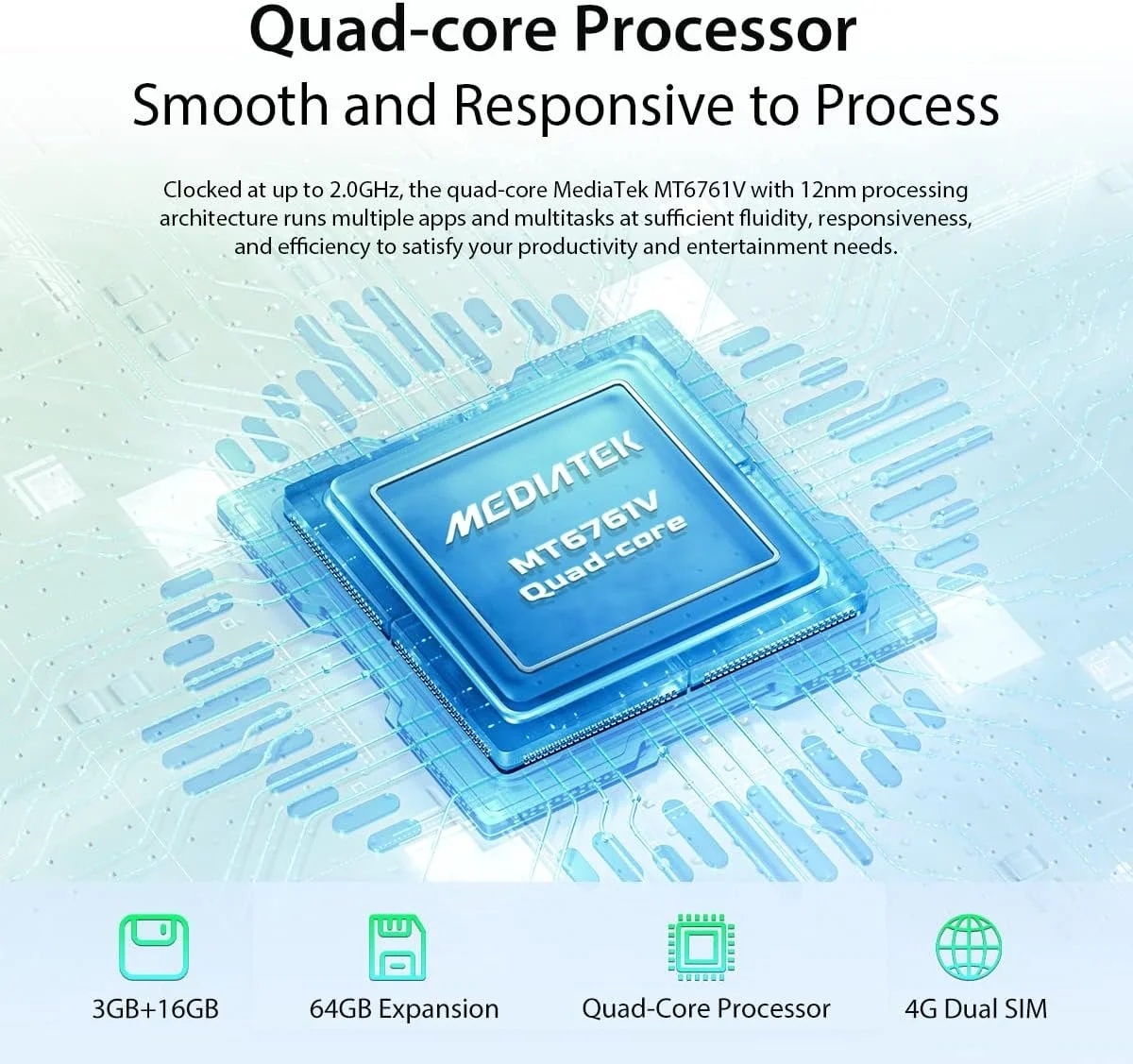 Смартфон 6.53" Blackview A55 3/16Gb 4G 2-SIM 8/5Мп Android 11 Phantom Black, фото №7 Смартфон 6.53" Blackview A55 3/16Gb 4G 2-SIM 8/5Мп Android 11 Phantom Black, фото №7