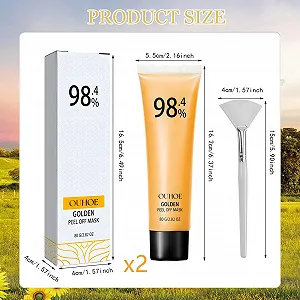 Набір Масок для обличчя Gold Foil Peel Off, 2 шт. Золотий synthetic.ua - Фото 1