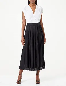 Спідниця DKNY Плісирована з Логотипом на Поясі Жіноча synthetic.ua - Фото 1