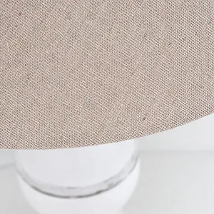 Настільна лампа Marla біло-бежева дерев'яна в стилі кантрі E27 35 см synthetic.ua - Фото 1