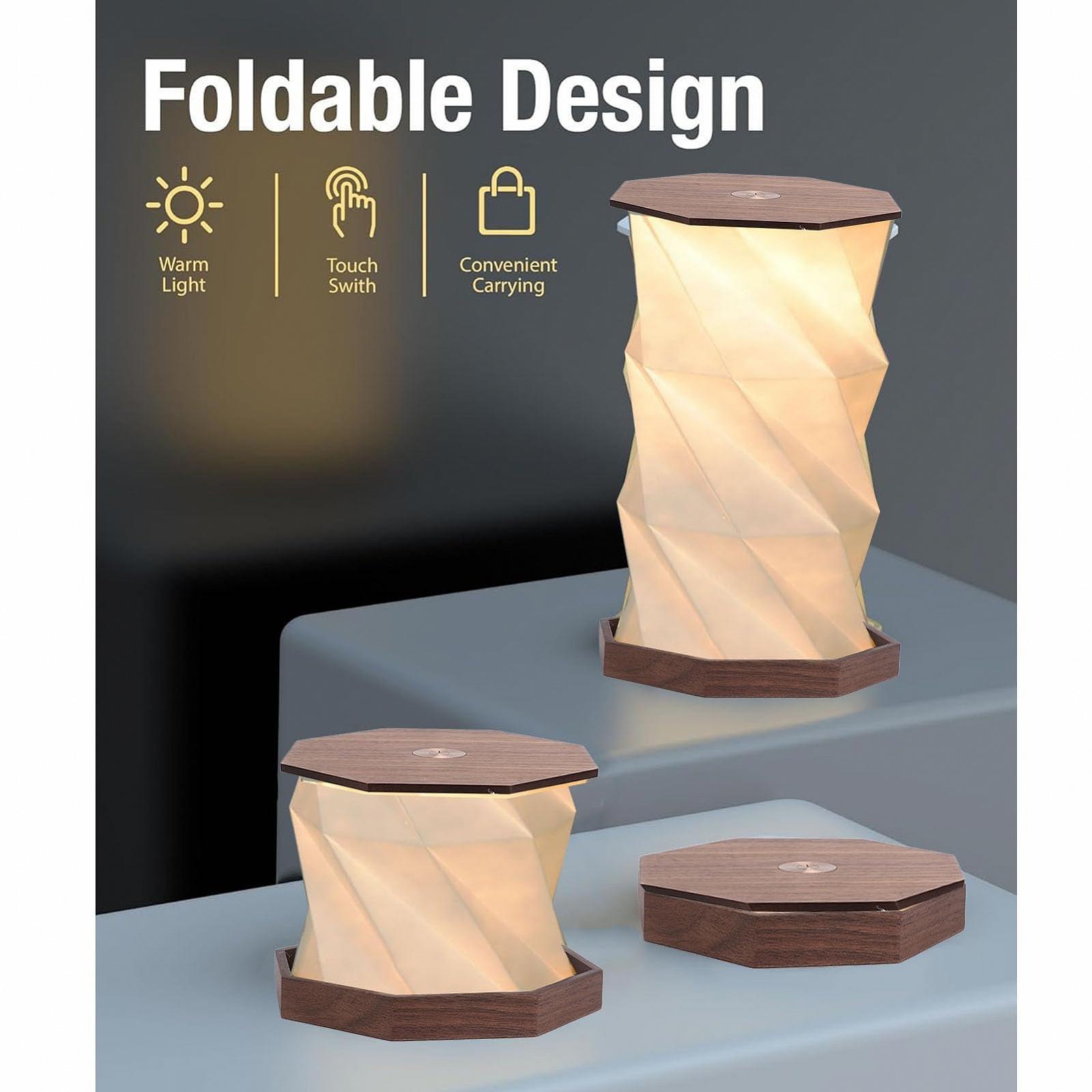 Настільна лампа Cuifati Cordless Portable Paper Folding Battery Operated Touch Dimmable, фото №4