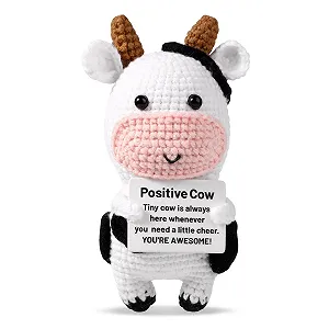 Купить Игрушка Вязаная коровка TOYMIS Позитивная коровка, 8 x 12 см - Фото 1 Игрушка Вязаная коровка TOYMIS Позитивная коровка, 8 x 12 см - Фото 1
