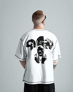 Футболка оверсайз Ogonpushka Gvng біла - Фото 1