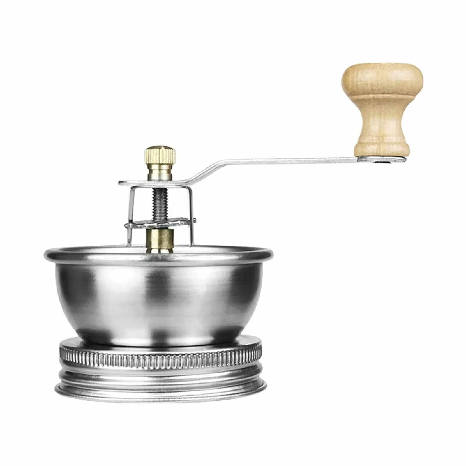 Кавомолка-кришка для банки Mason, Ручна для кавових зерен,з нержавіючої сталі, Портативна, фото №1