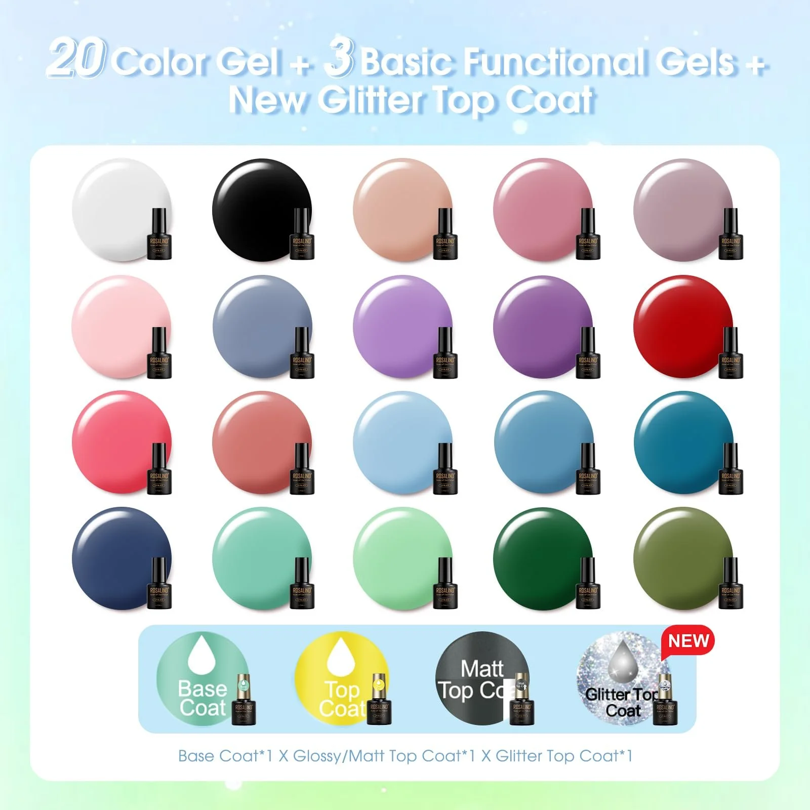 Гель-лак ROSALIND Набір 24 шт, фото №2