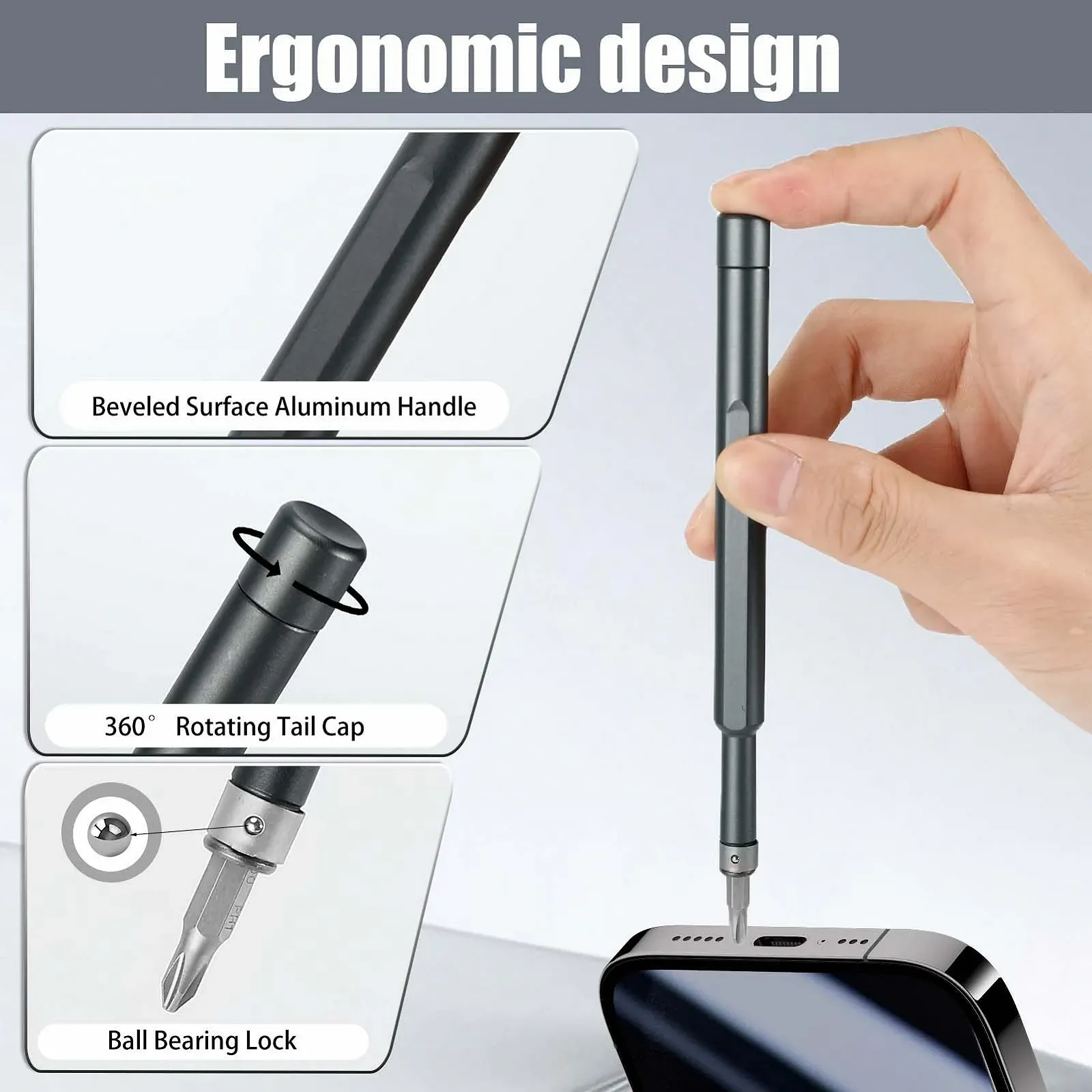 Набір викруток прецизійний 49 в 1 Магнітний Mini для електроніки та гаджетів, фото №3