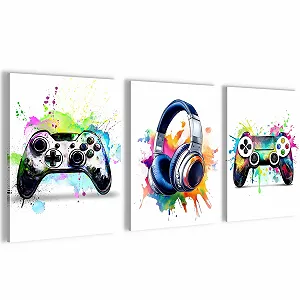 Картини Novart Набір 3 шт. Ігрова консоль Геймер N038735a Білий - Фото 1