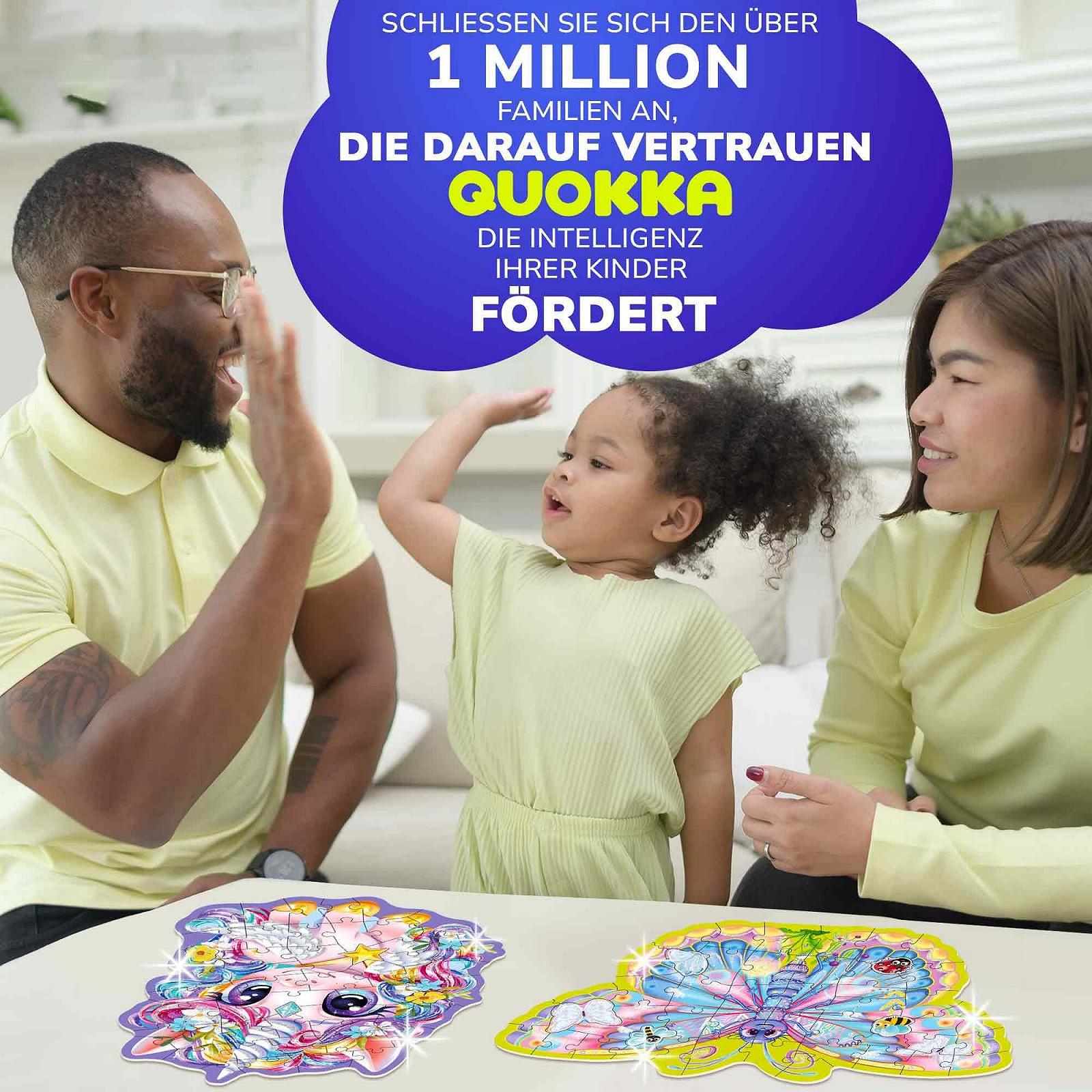 Пазл QUOKKA Shimmer Puzzle 4 шт по 48 см Unicorn Princess Mermaid Butterfly, фото №7 Пазл QUOKKA Shimmer Puzzle 4 шт по 48 см Unicorn Princess Mermaid Butterfly, фото №7