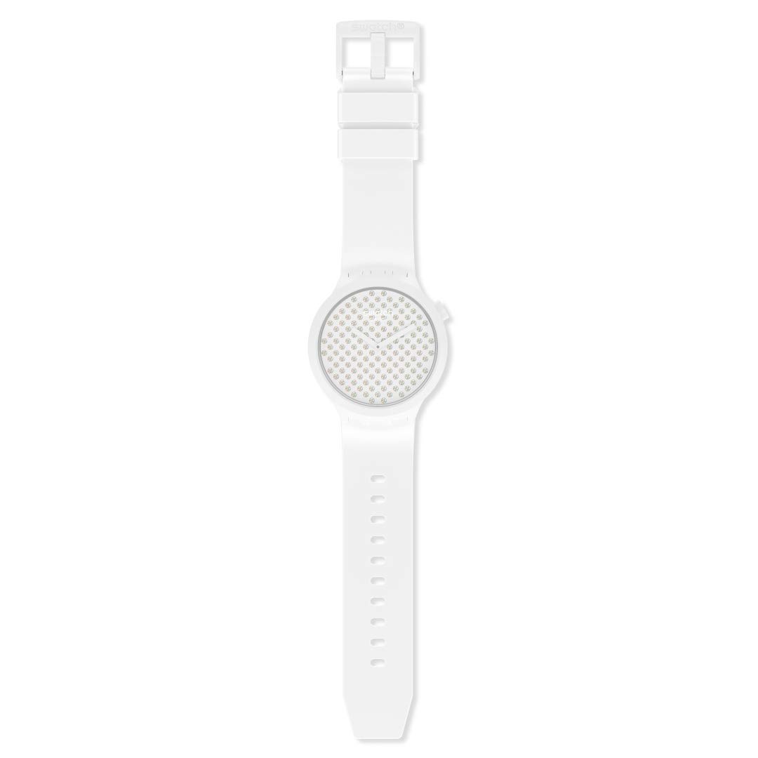 Годинник Swatch Light Boreal SO27Z106 Унісекс Біла/ розкішний сад Кварцовий механізм, фото №2