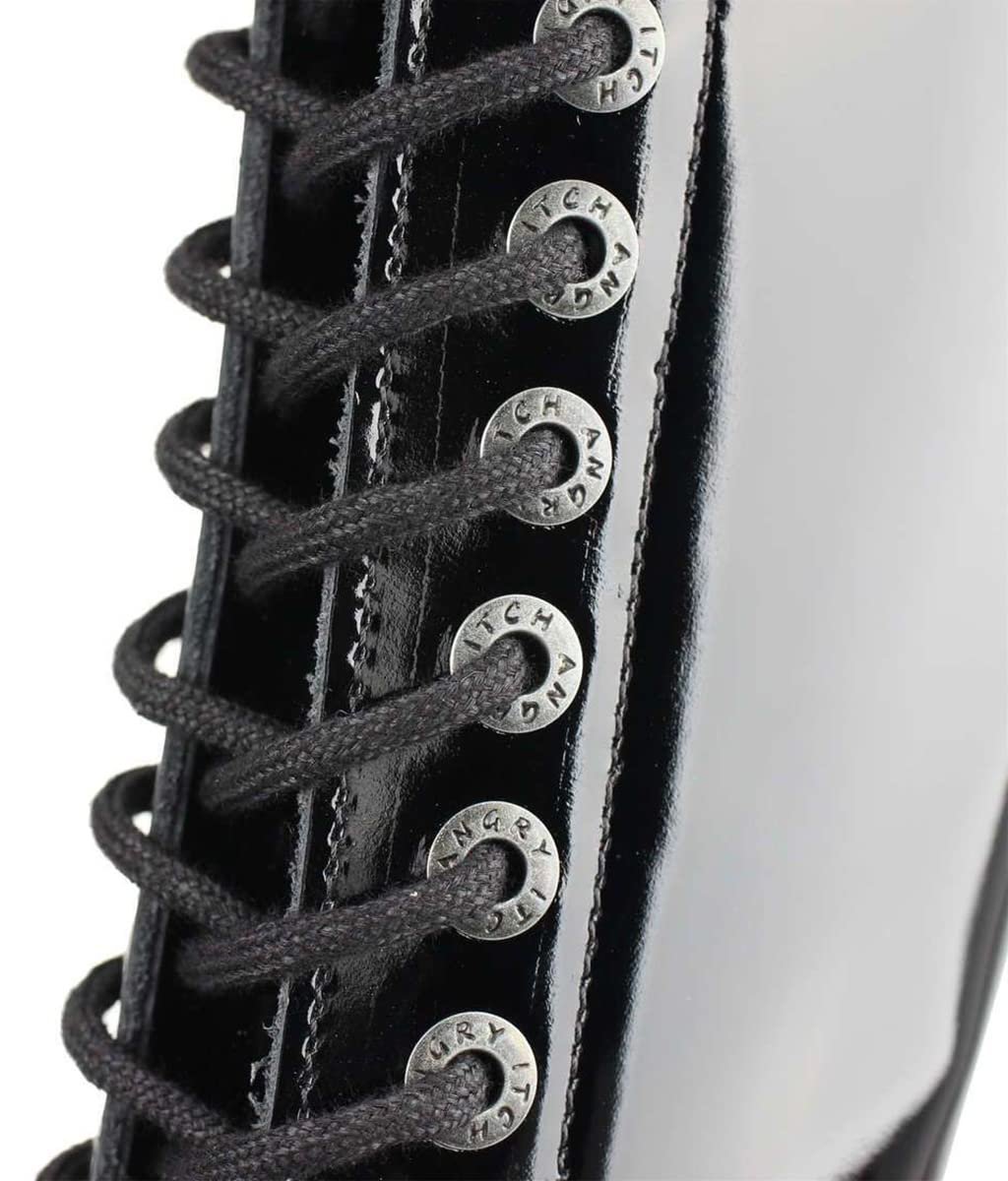 Черевики ANGRY ITCH Gothic Punk Army Ranger 20-Hole Шкіряні зі сталевим носком, фото №6