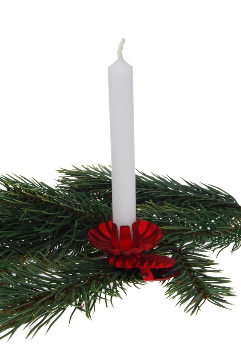 Свічник hdg haus-der-geschenke Tree Clip Конус Набір з 8 Кольорові Німеччина Матове червоне, фото №2