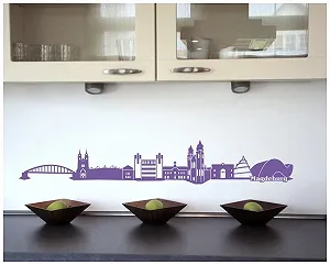 Наклейка на стену Samunshi Magdeburg Skyline 100 x 16.2 см Черная synthetic.ua - Фото 1