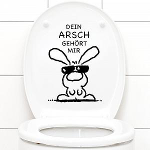 Наклейка на стіну Grandora W772 Dein Arsch gehört Mir Rabbit Sunglasses 19 x 27 см Чорна - Фото 1