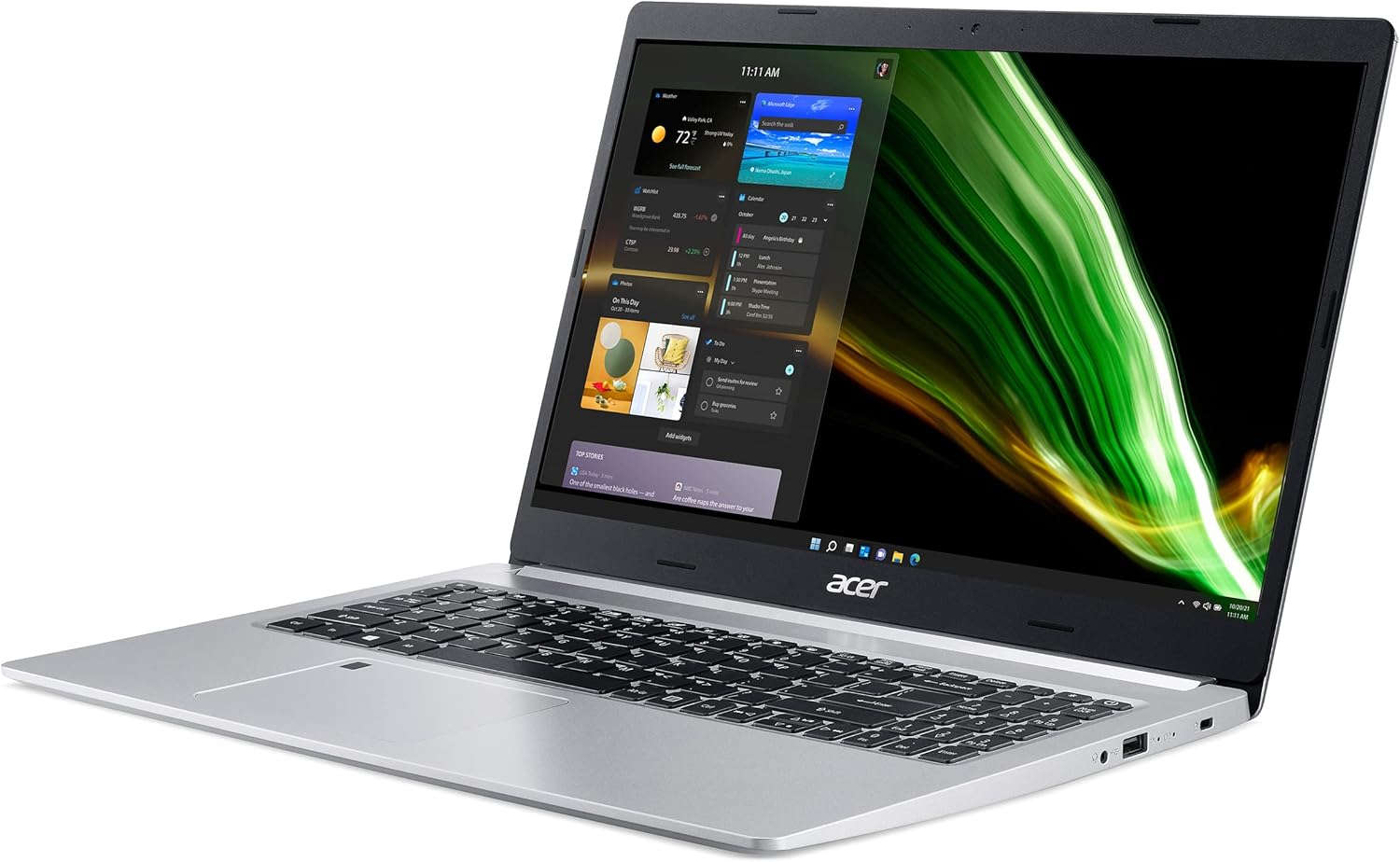 Ноутбук 15.6" Acer Aspire 5 (A515-45-R9EC) AMD Ryzen 5 5500U 8GB SSD 256GB Windows 11 Home Алюмінієвий корпус (UKR), фото №4