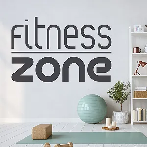 Наклейка на стіну GRAZDesign Fitness Zone 61 x 40 см Чорний - Фото 1