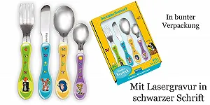 Детский набор столовых приборов Крот с гравировкой цена на synthetic.ua - Фото 1 Детский набор столовых приборов Крот с гравировкой synthetic.ua - Фото 1