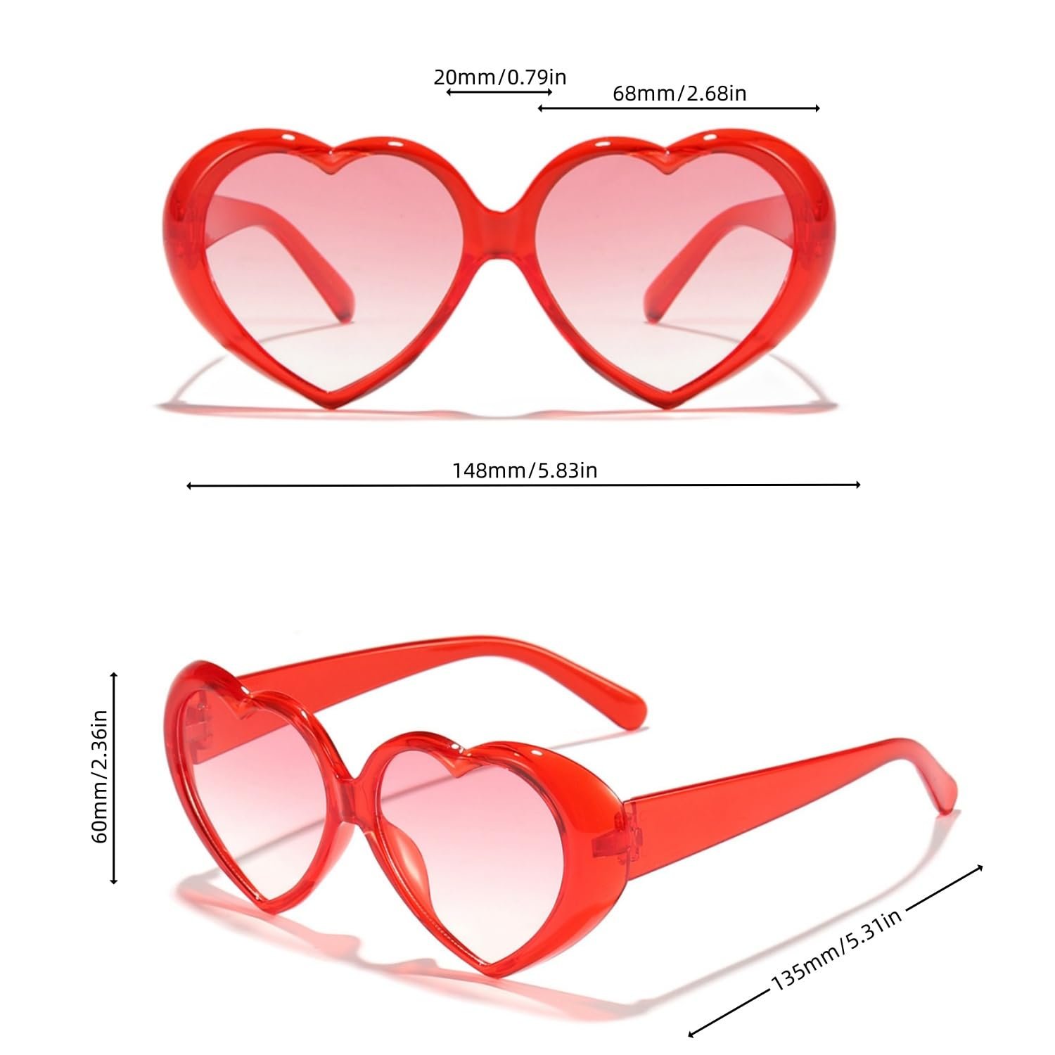 Окуляри Без бренда Серцеподібні Прозорі, фото №3