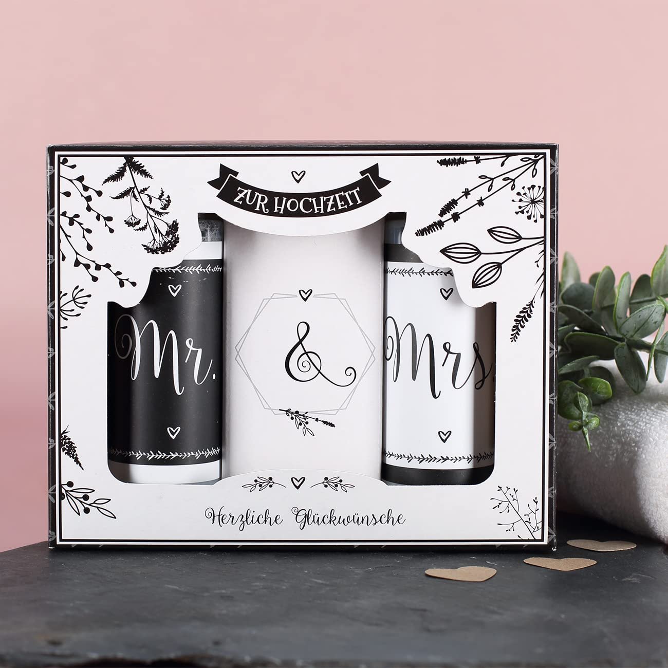 Подарочный набор гелей для душа Mr & Mrs для свадьбы, фото №5