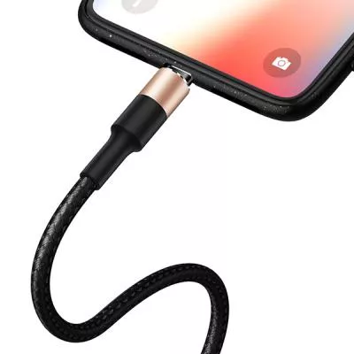 Дата кабель USB 2.0 AM to Lightning Micro 5P Type-C 1.2m T-F815 T-PHOX (T-F815 Mix Black/Gold, фото №3