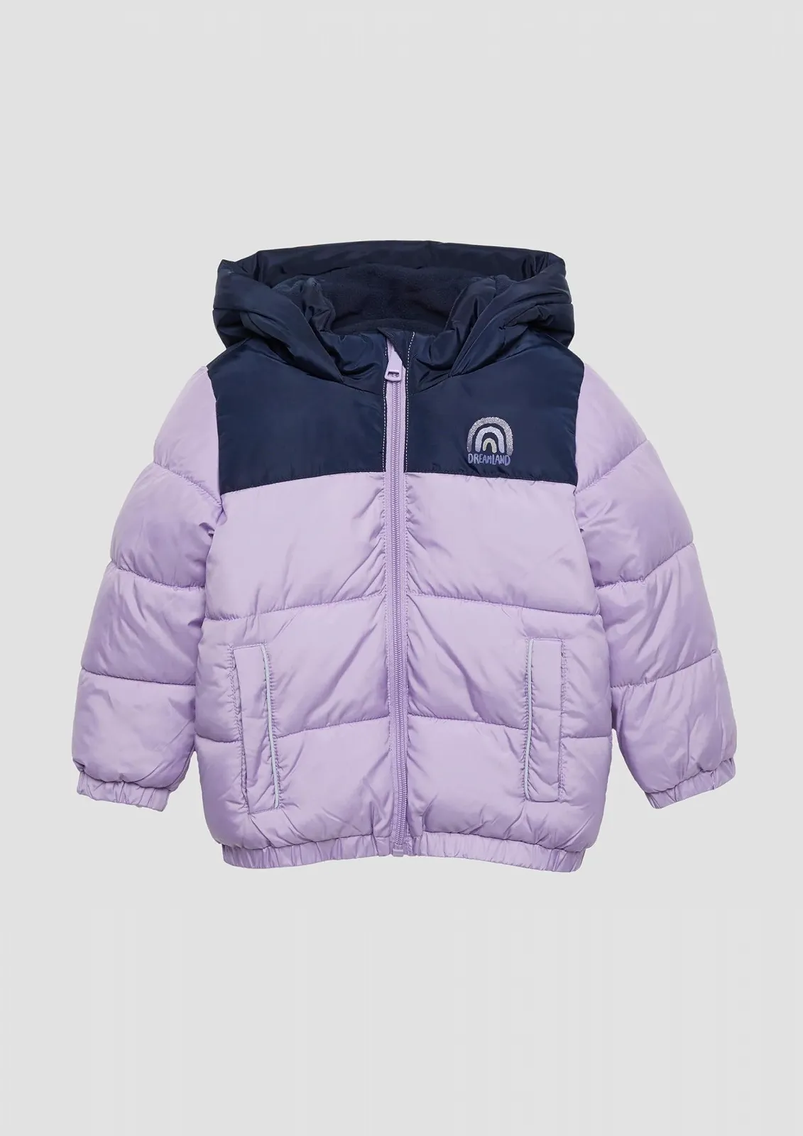 Утепленная куртка s.Oliver с блестящим принтом и флисовой подкладкой, фото №4