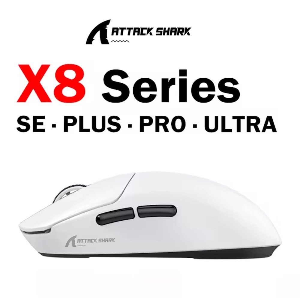 Ігрова миша Attack Shark X8SE PAW3311 25000DPI 400IPS 40G 1000Hz White, фото №2