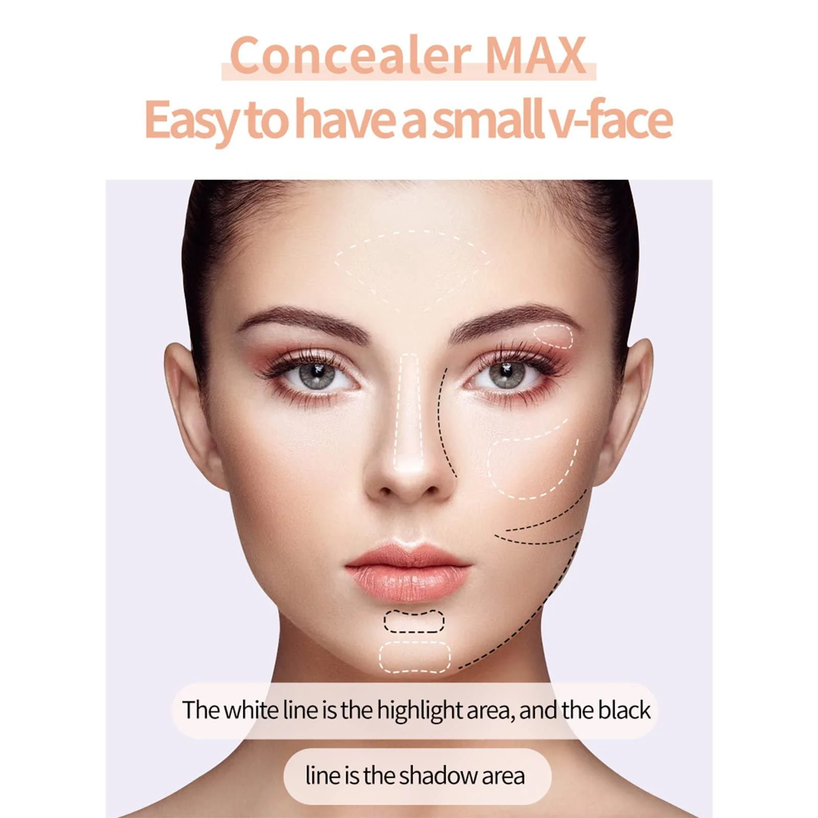 Карандаш для контуринга, Хайлайтер, Стик для контуринга, Консилер, Контуринг и хайлайтер в одном, Бронзер для контура тела и лица, Кремовая текстура (02), фото №4