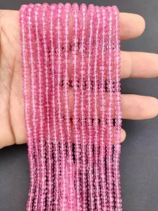 Бусины из натурального топаза, ограненные, рондель, 4-4.5 мм, нить длиной 33 см, ожерелья, браслета - Фото 1