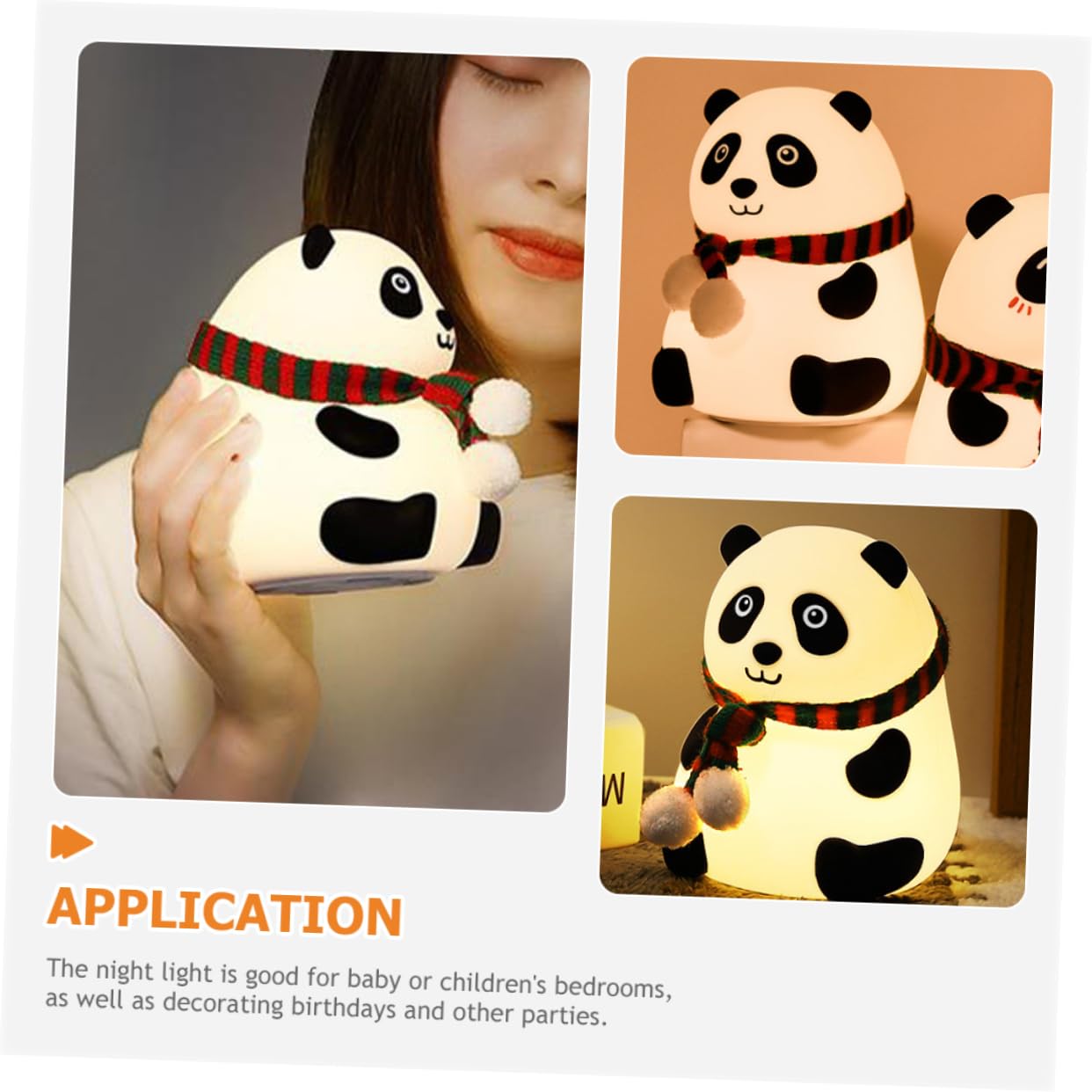 Лампа DOITOOL Panda Night Duck LED Детская Настольная Силиконовая, фото №2