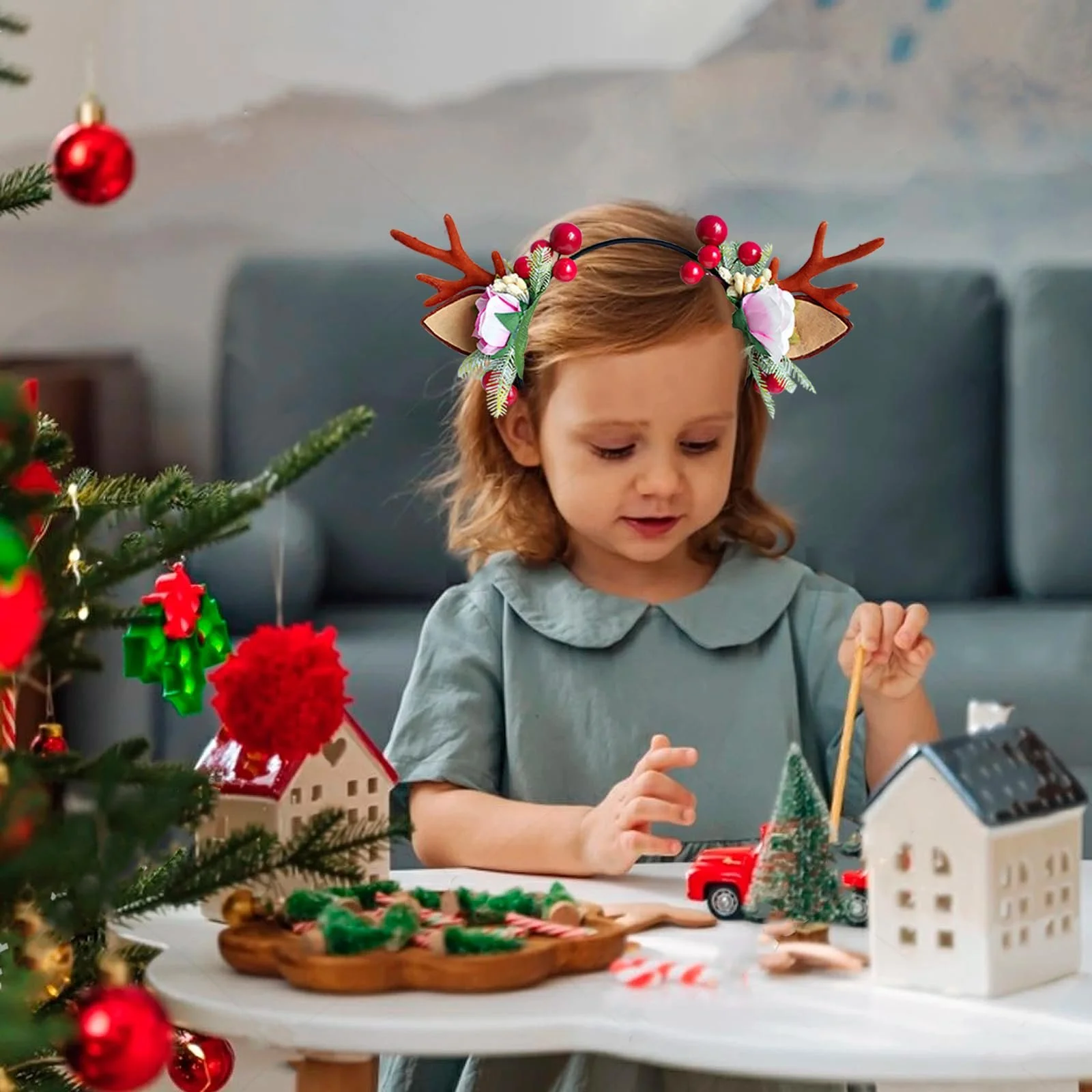 Обруч Різдвяні роги, фото №5