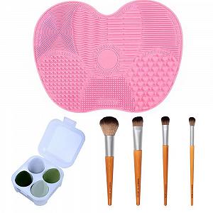 Килимок для чищення Beauty Box Силіконовий Набір макіяжних губок і бамбукових кистей - Фото 1