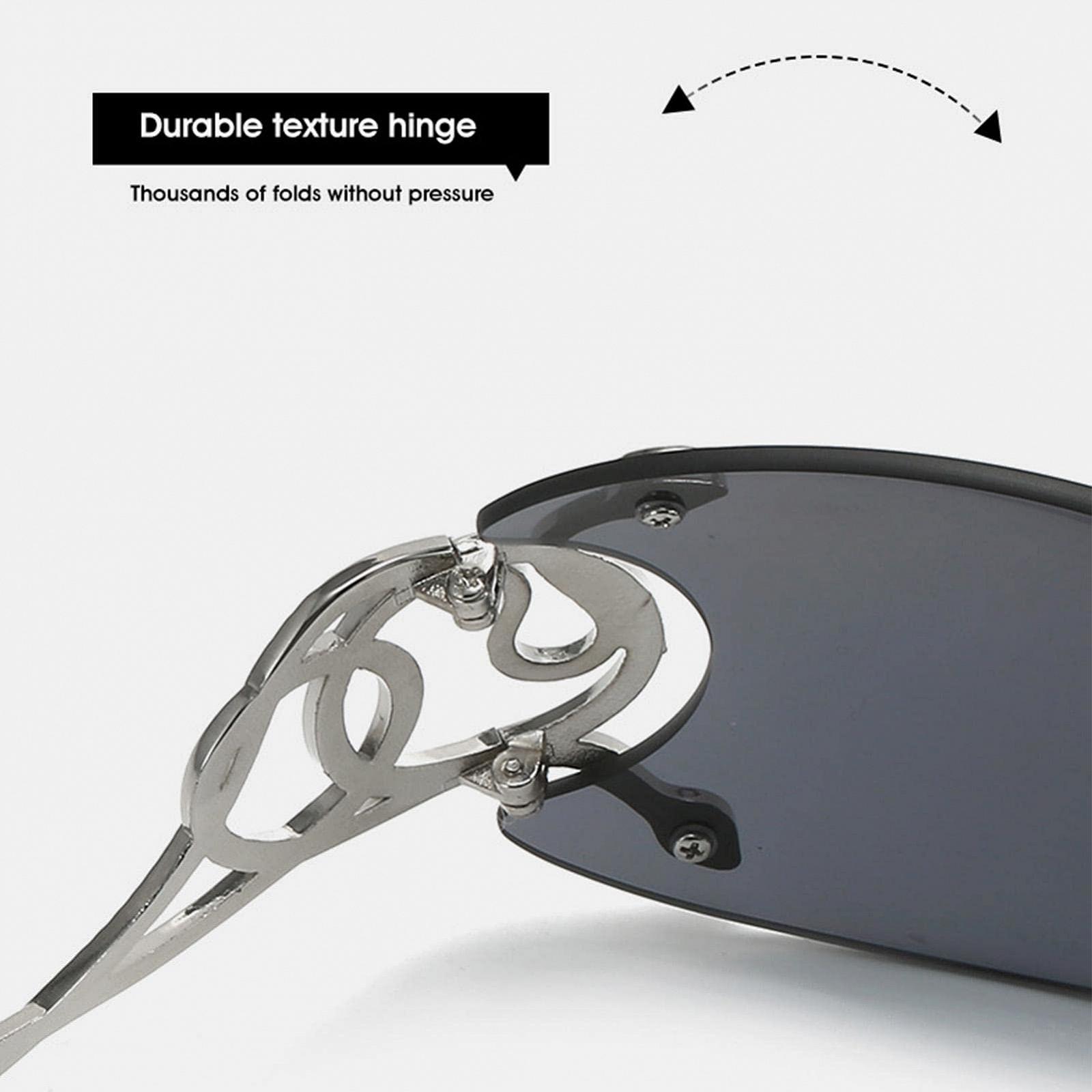 Солнцезащитные очки Y2K Generisch для женщин UV-стойкие змеиные Y2K большие для ежедневного использования, фото №5