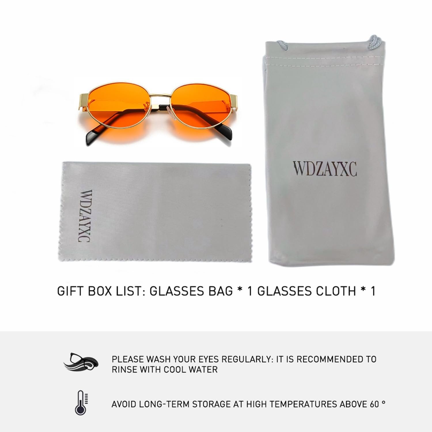 Сонцезахисні окуляри Овальні WDZAYXC Метал Мода для жінок та чоловіків UV Protection, фото №3 Сонцезахисні окуляри Овальні WDZAYXC Метал Мода для жінок та чоловіків UV Protection, фото №3