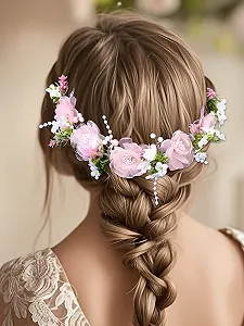 Вінок Квітка IYOU для дівчинки Квіти Рожевий synthetic.ua - Фото 1