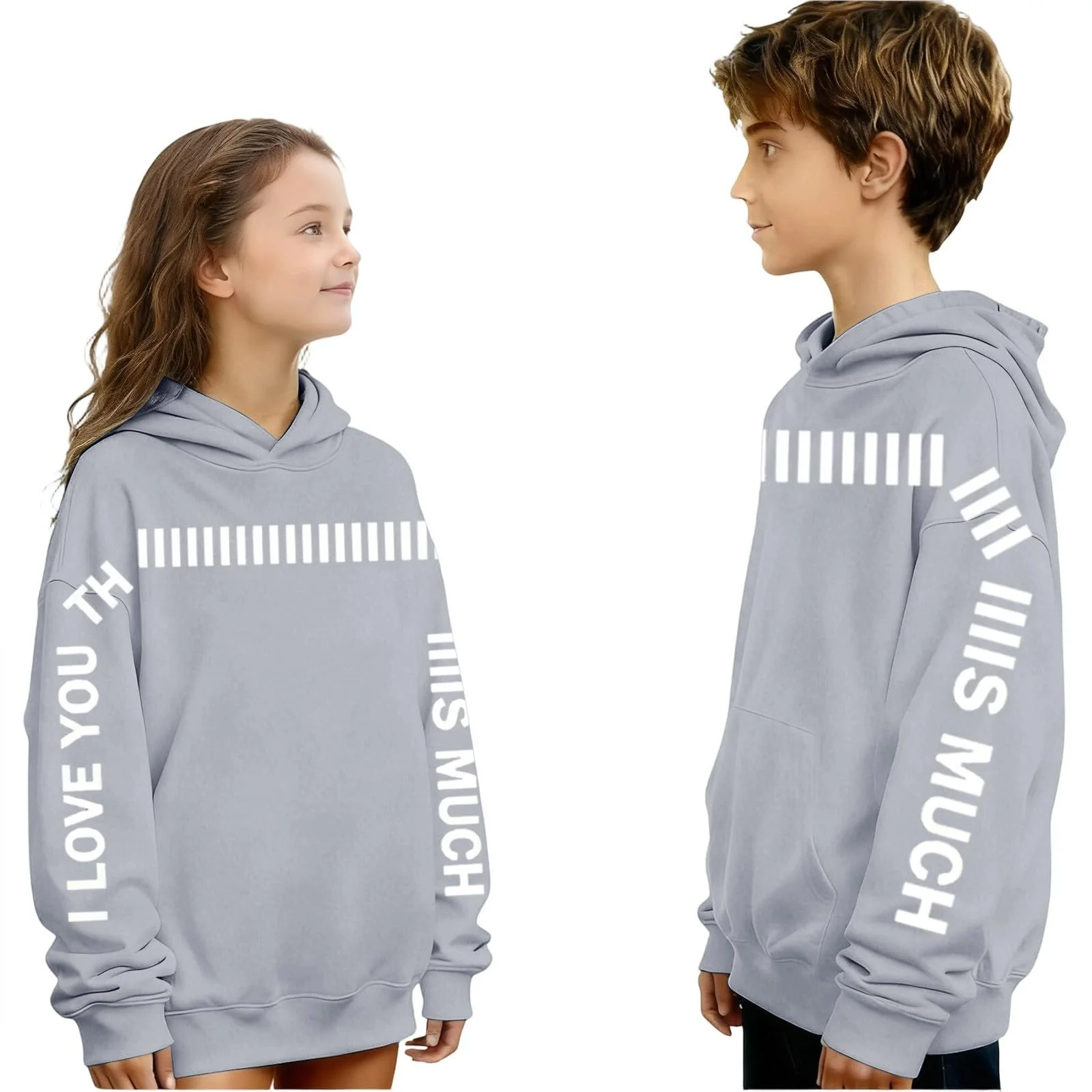 NZYIHAO Толстовка для дівчинки з принтом літер, фото №3