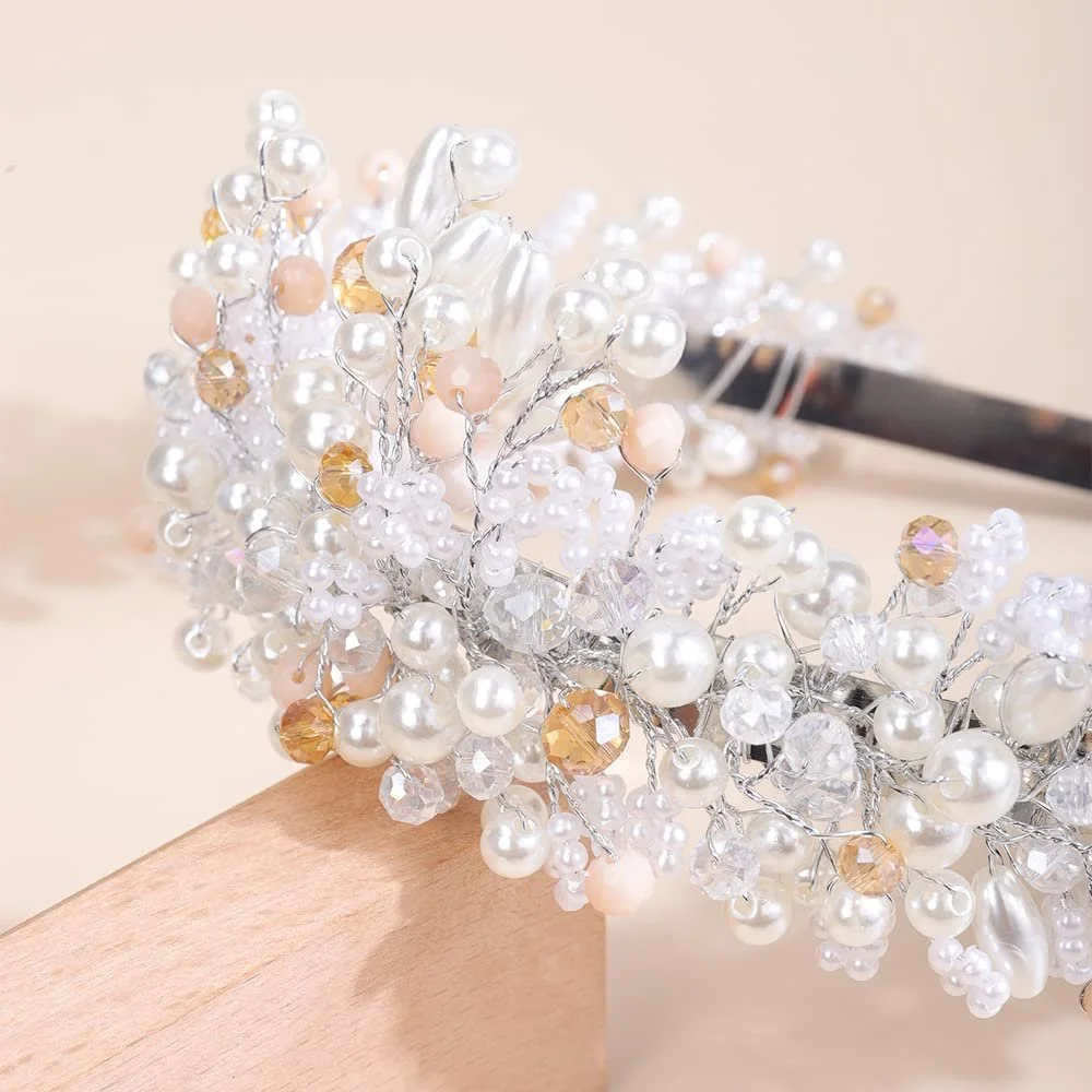 Тіара для волосся срібляста ручної роботи, фото №6