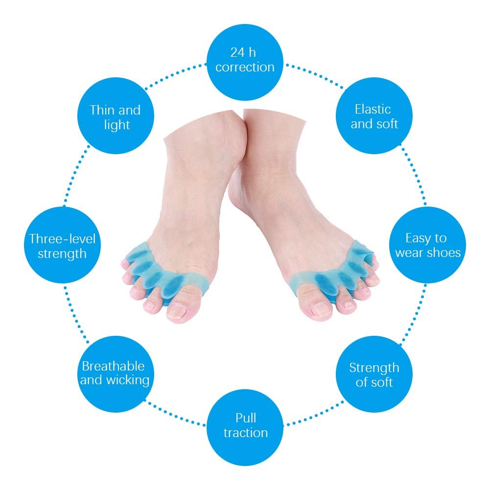 Роздільник для пальців 4 пари, гель для корекції вальгусної деформації, фото №5