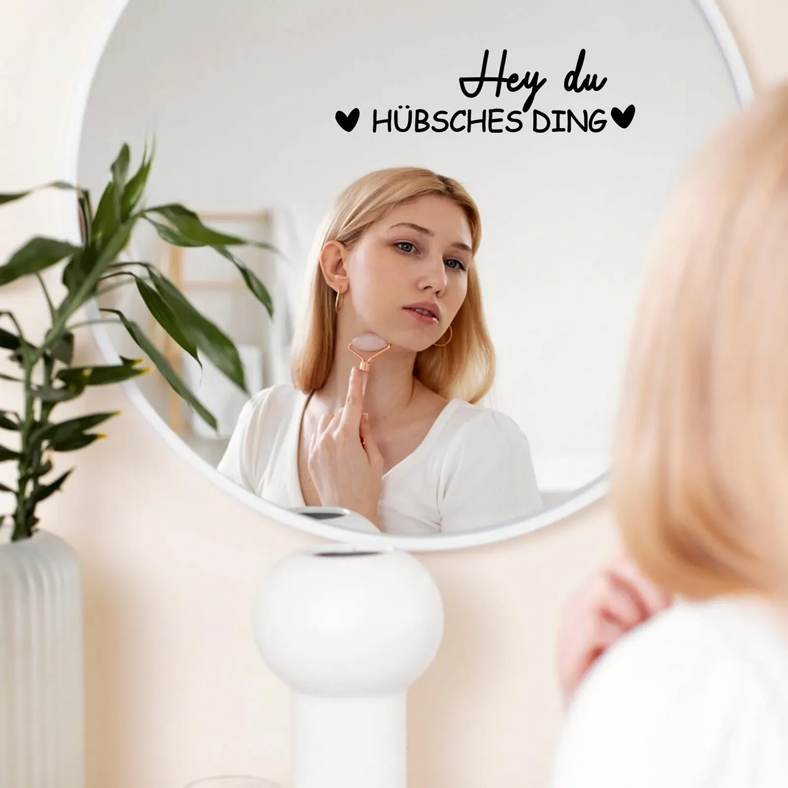 Наклейки на дзеркало Мотиваційні написи 2 шт. Водонепроникні, фото №5