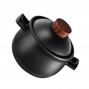 Каструля для тушкування з кришкою термостійка антипригарна для газової плити - Фото 1