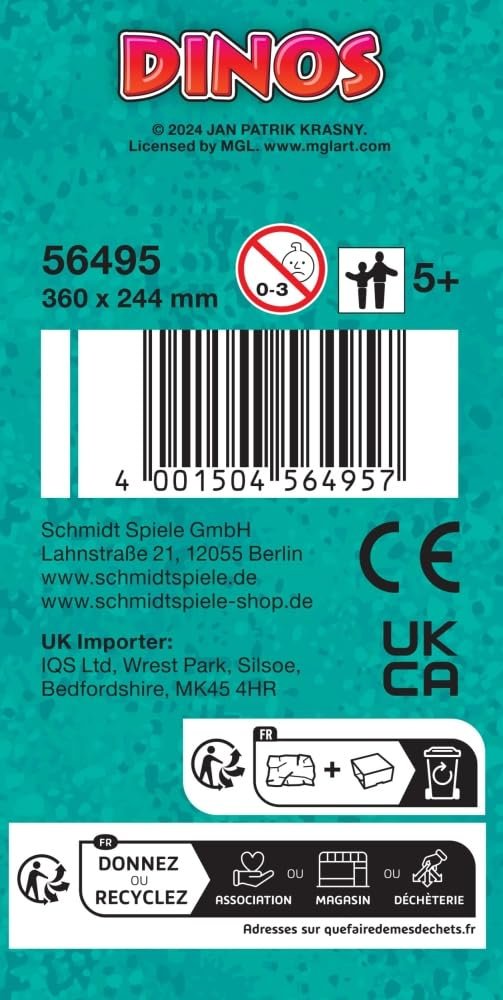 Пазл Schmidt Spiele Dinosaurs 56495 2x60 и 2x100 деталей в металлическом кейсе цветной, фото №2