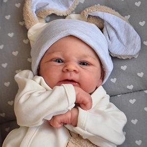 Кукла Reborn Lonian Девочки 19 Дюймов Реалистичная Кукла Новорожденная Виниловая Силиконовая Младенцы с Пустышкой + Бутылочка (Нарисованные Волосы) - Фото 1