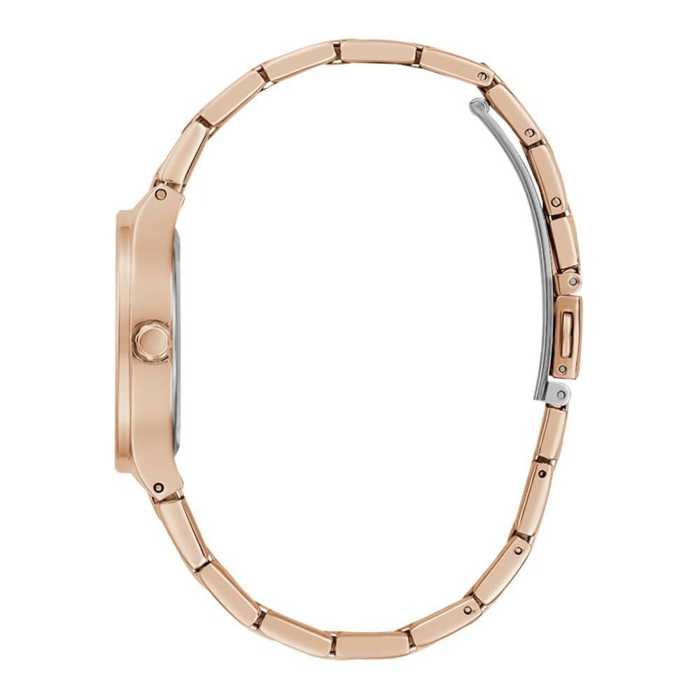 Жіночий годинник Guess Золотий ремінець 32 мм Золотий корпус, циферблат шампань, фото №2