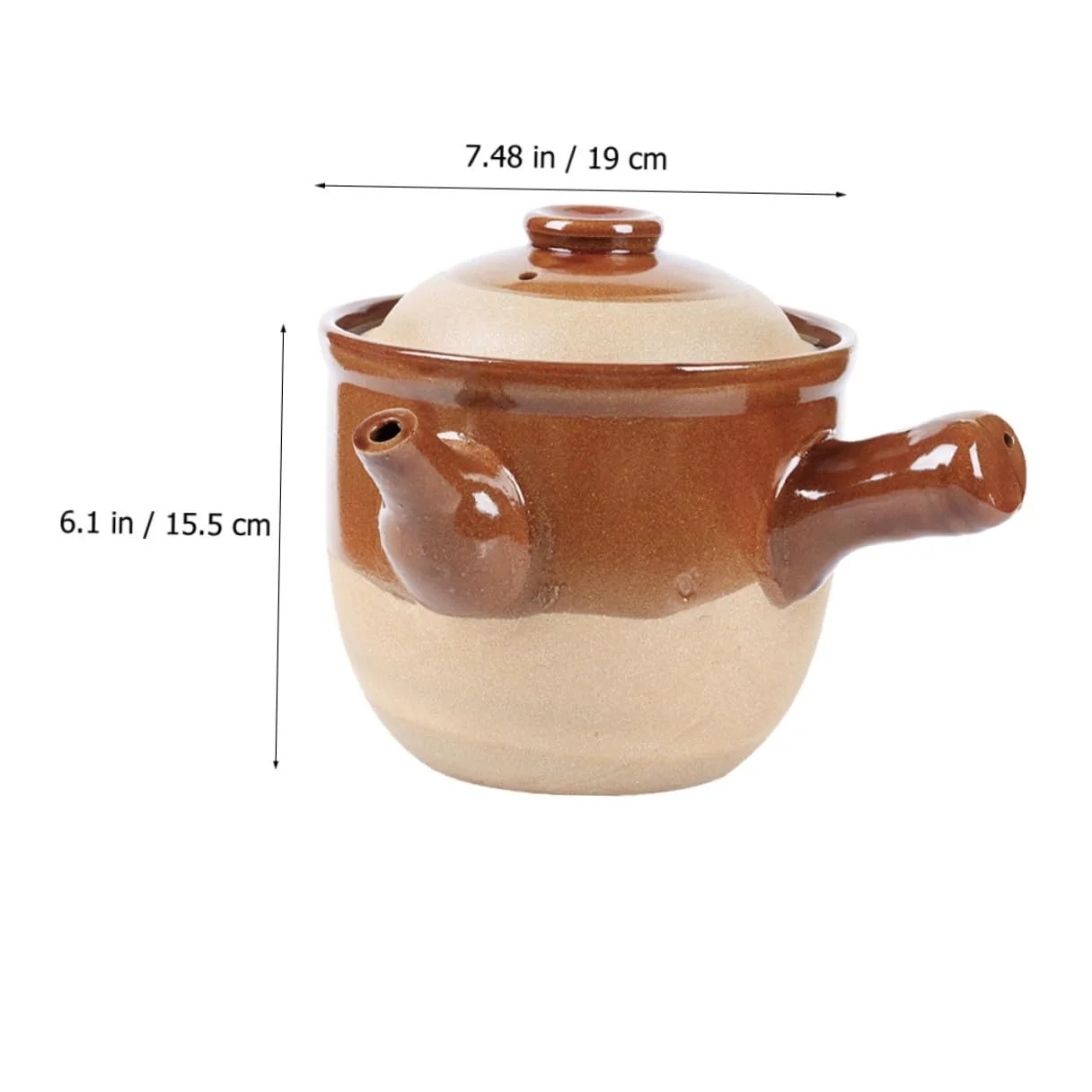 Горшок для тушения Sewroro китайский керамический 3 л с эргономичной ручкой, фото №9