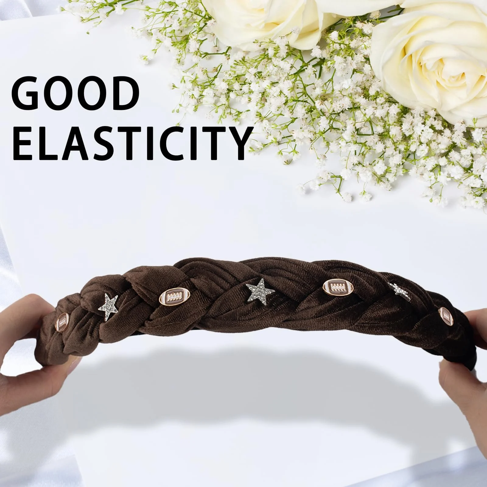 Обруч для волосся плетений для жінок, набір з 2 штук, фото №4