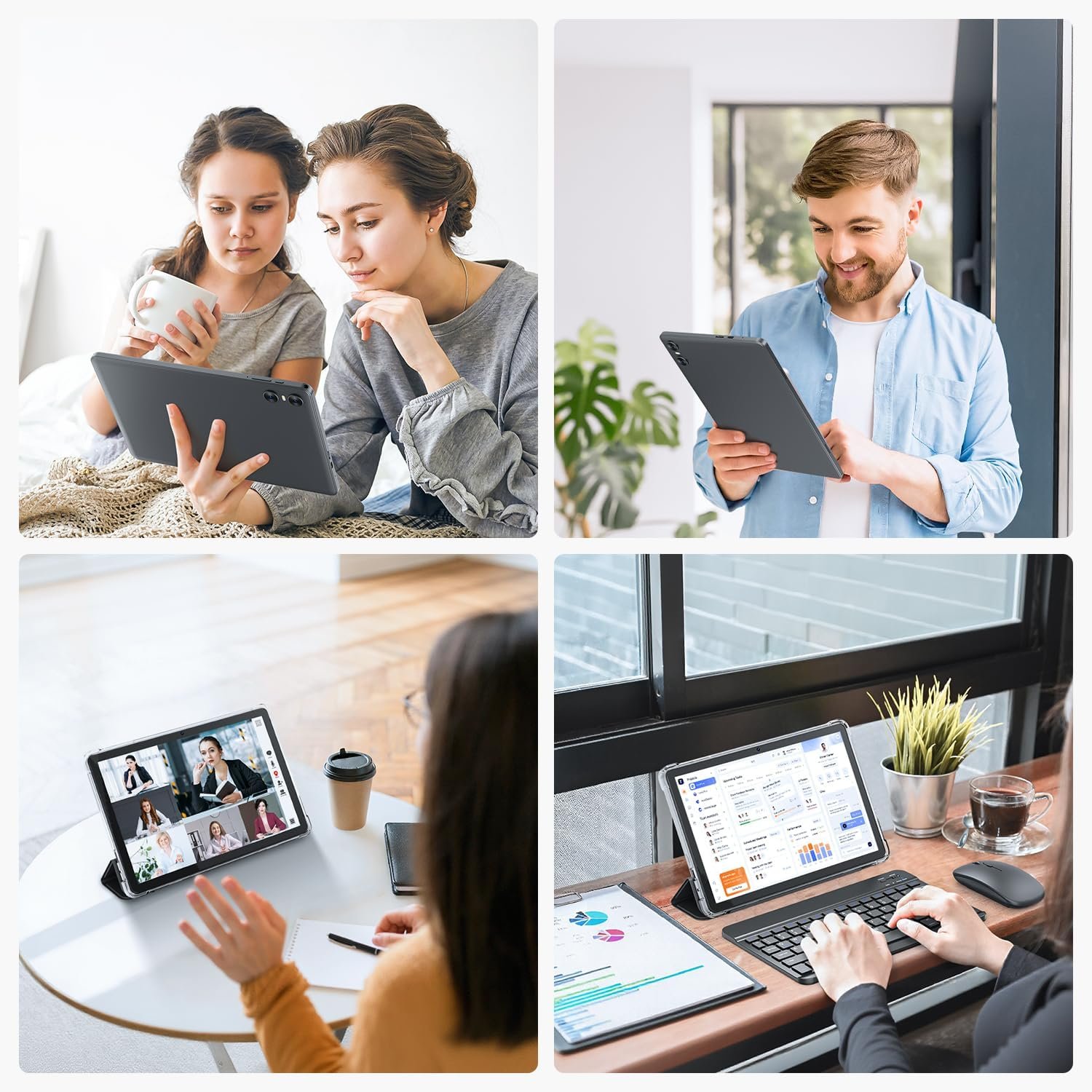 Планшет 10" NEWEST TAB P10 (4+8)/128 ГБ 5G 8 ядер Android 15 6600 mAh Сірий, фото №6