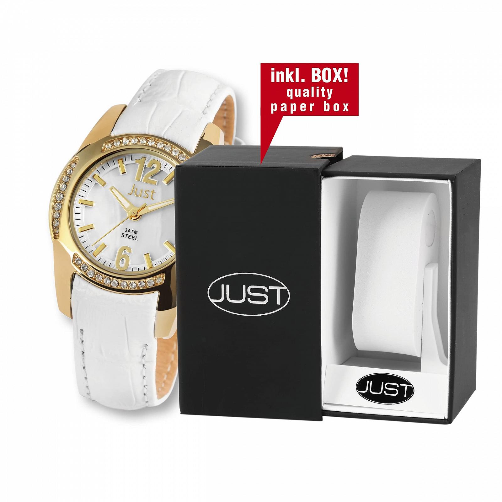 Часы Just Watches Женские Аналоговые Кварцевые Кожа 48-S8368WH-GD, фото №4 Часы Just Watches Женские Аналоговые Кварцевые Кожа 48-S8368WH-GD, фото №4