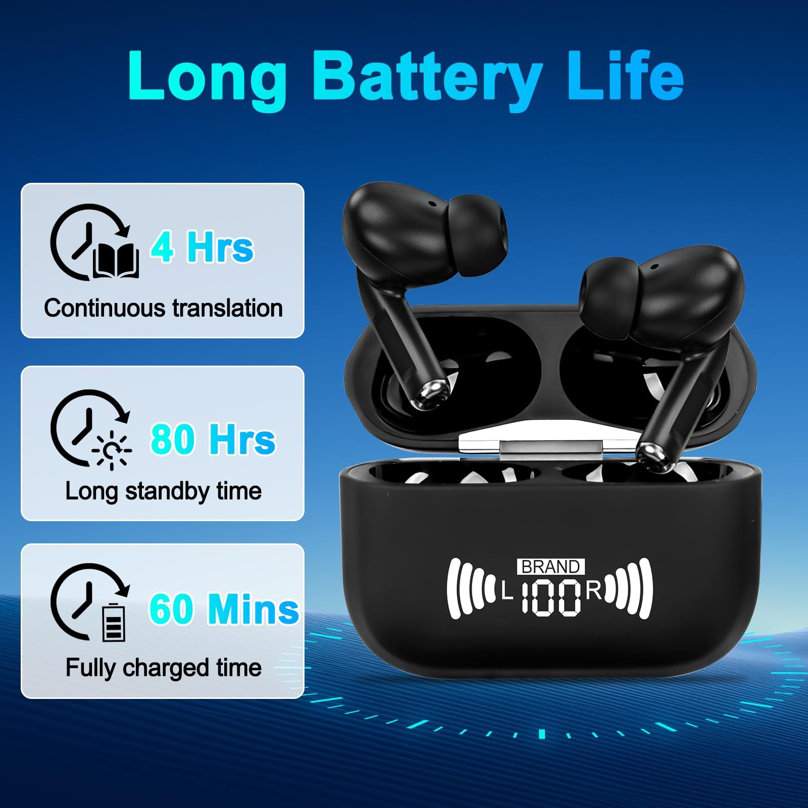 Навушники-перекладачі Bluetooth AI Intelligent A9, 138 мов, з шумозаглушенням, фото №6