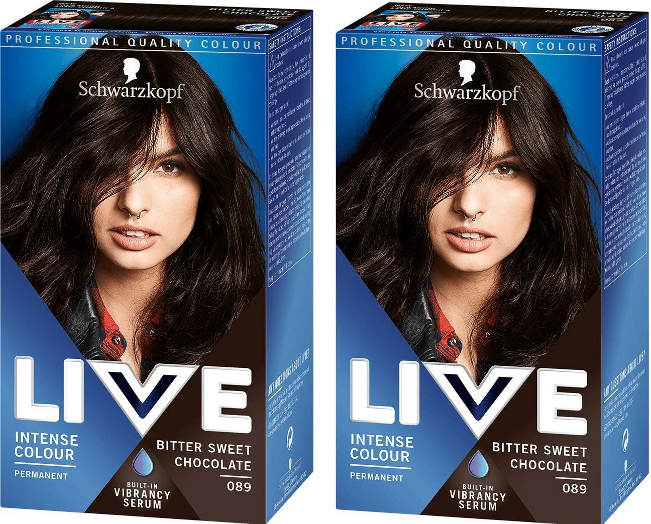 Краска для волос Schwarzkopf Live Intensive Colour Bittersweet Chocolate 89, 2 шт, фото №1 Краска для волос Schwarzkopf Live Intensive Colour Bittersweet Chocolate 89, 2 шт, фото №1