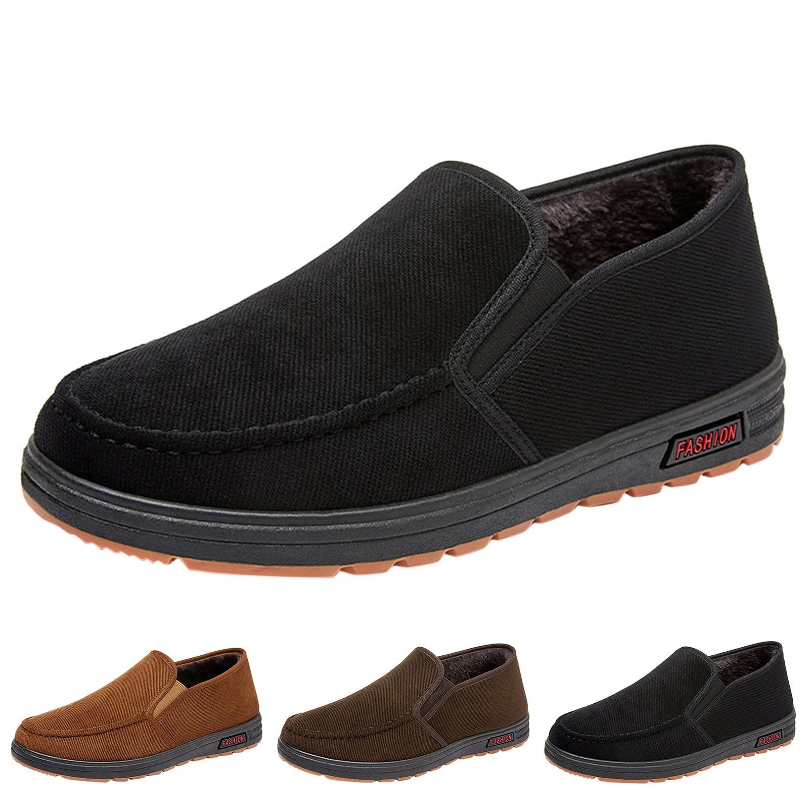 Мужские Кроссовки для Бега Повседневные Низкие Ботинки для Мужчин Canvas Slip On Весенние Летние Ботинки La Trainer Black, фото №3
